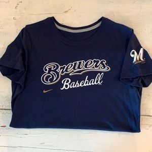 Nike Ladies M Slim Milwaukee Brewers Baseball Tee